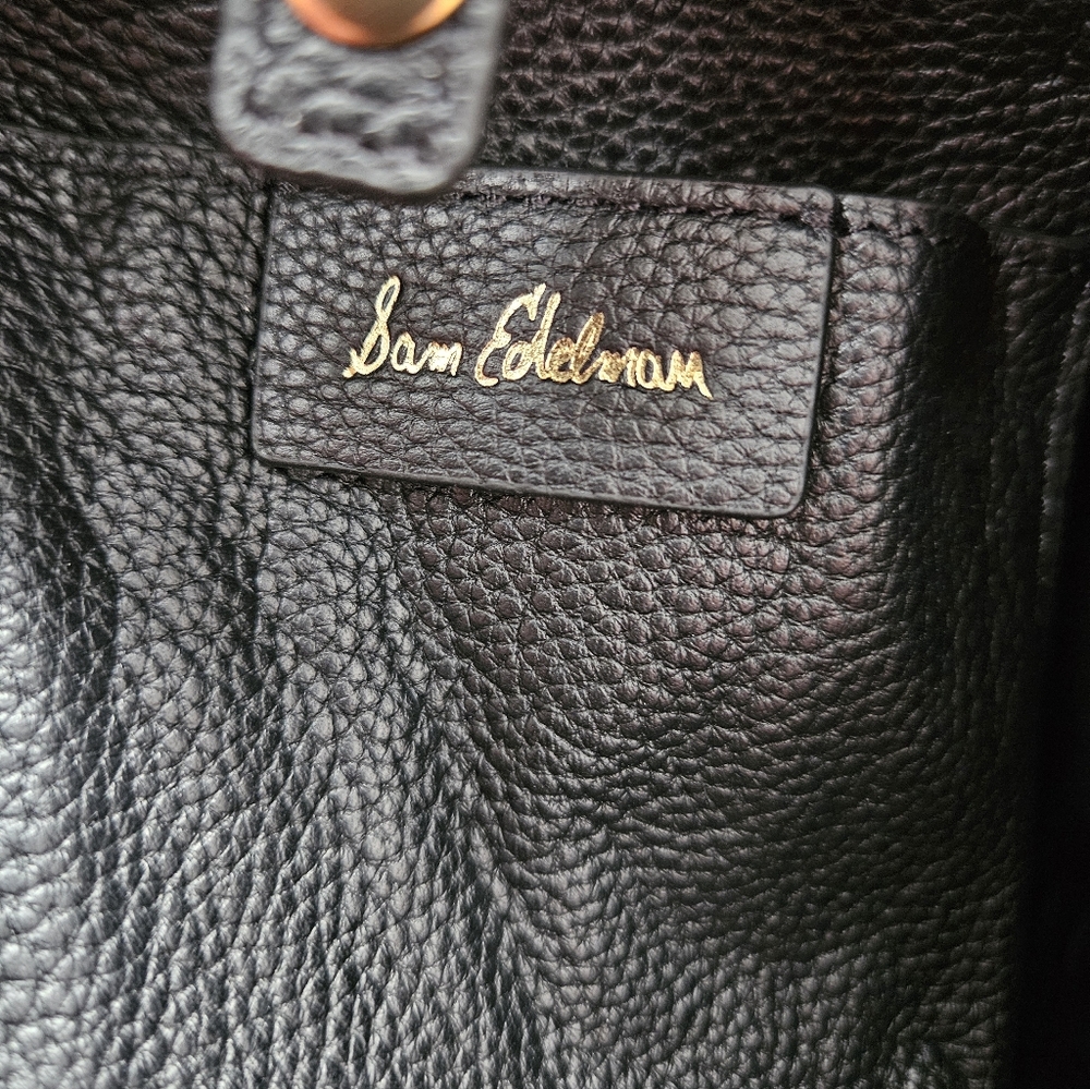 Sam Edelman Sylvia Small Crossbody Bag In Black W/ Whipstitch - Picture 6 of 11